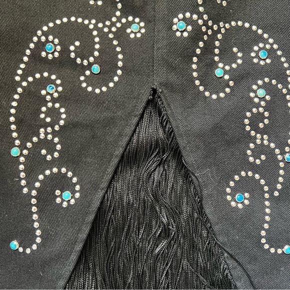 Vintage Boho Western Fringe High Low Skirt - Picture 7 of 16